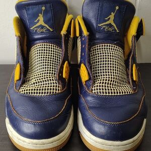Nike Air Jordan 4 IV Retro Dunk From Above 2016 Sz 12 308497-425 Navy Gum Used